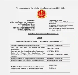 SSC CHSL Bharti 2025